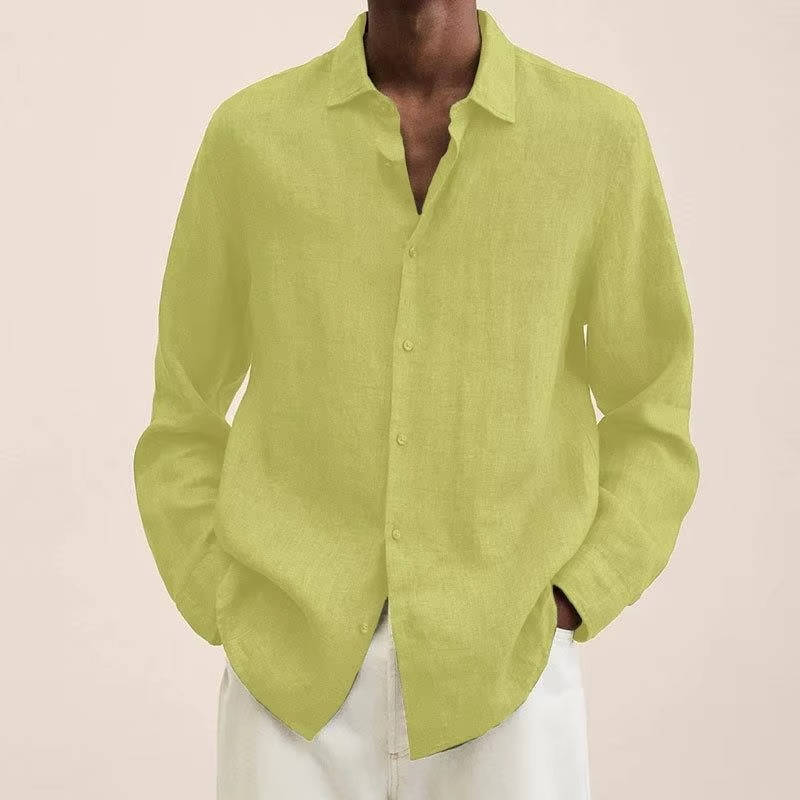 Linen Shirt Bright Yellow