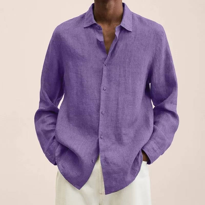Linen Shirt Purple