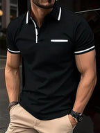 Men's Short Sleeve Polo Shirt - Black