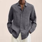 Linen Shirt Dark Gray