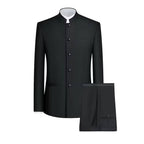 Men's Nehru collar suit detail