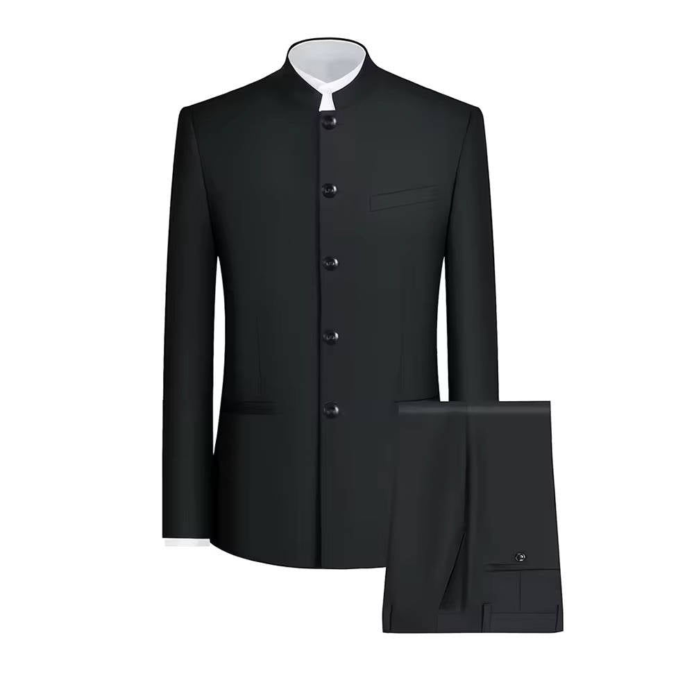 Men's Nehru collar suit detail