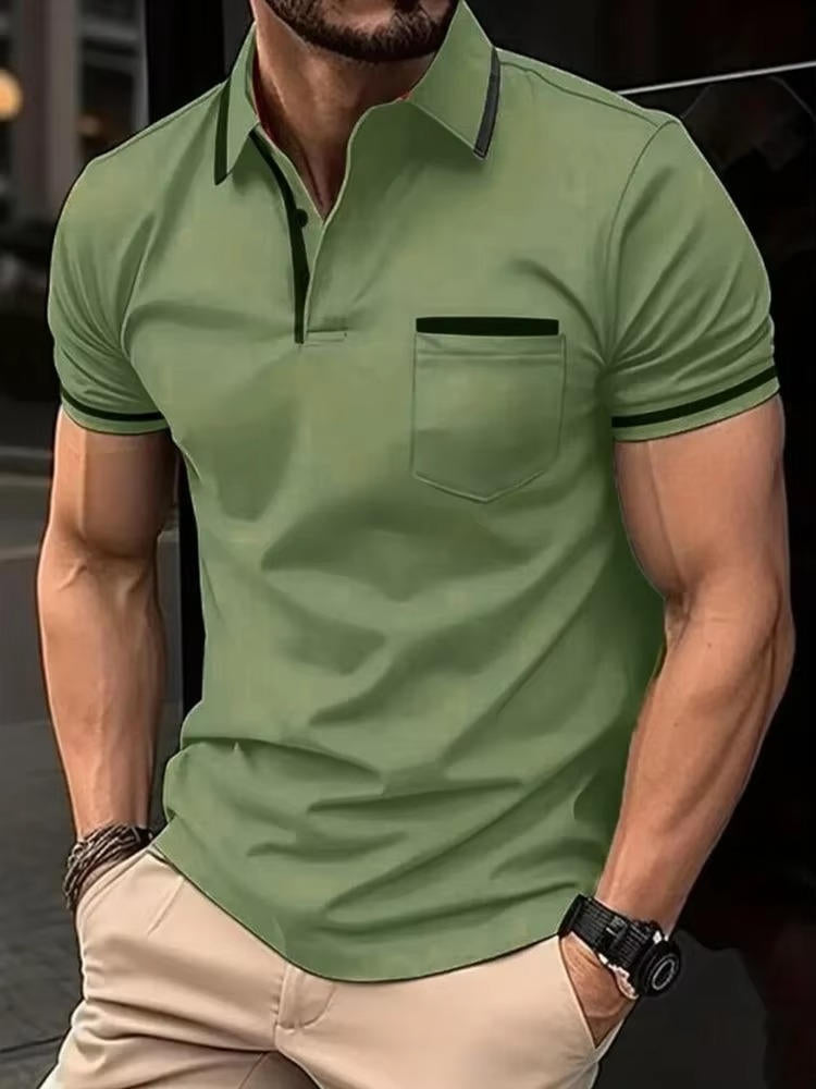 Men's Short Sleeve Polo Shirt - Green