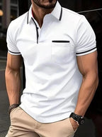Men's Short Sleeve Polo Shirt - White