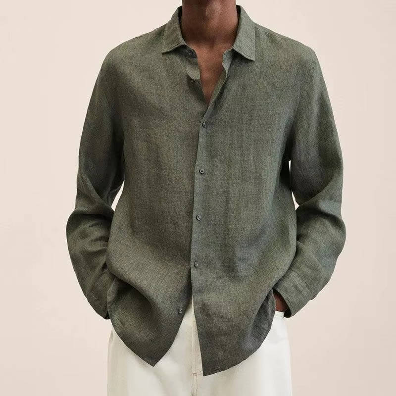 Linen Shirt Army Green