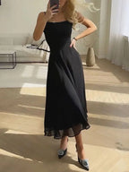 Women's Square-Neck Midi Dress