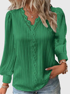 Liora Elegant Pullover Blouse green