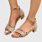 Alison Orthopedic Heeled Sandals Gold