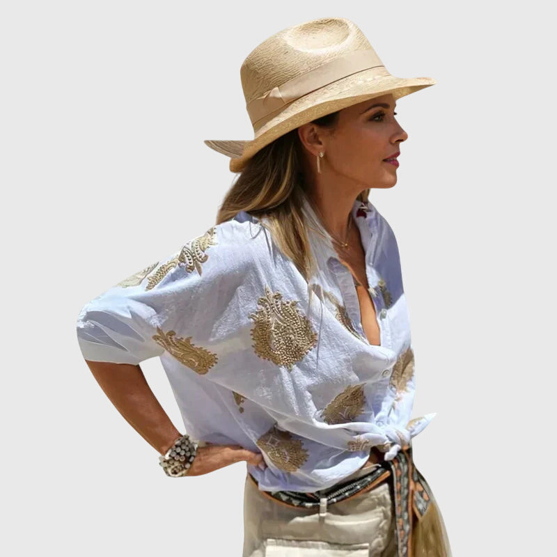Coralie Airy Summer Blouse White