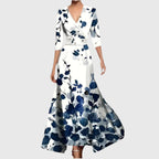 Serene Elegant Dress - Blue