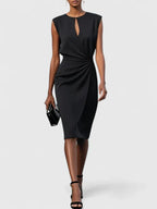 Elara Sophisticated Dress - Black