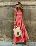 Fiona | Women's Smocked Gingham Maxi Dress
