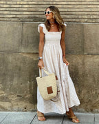 Fiona | Women's Smocked Gingham Maxi Dress