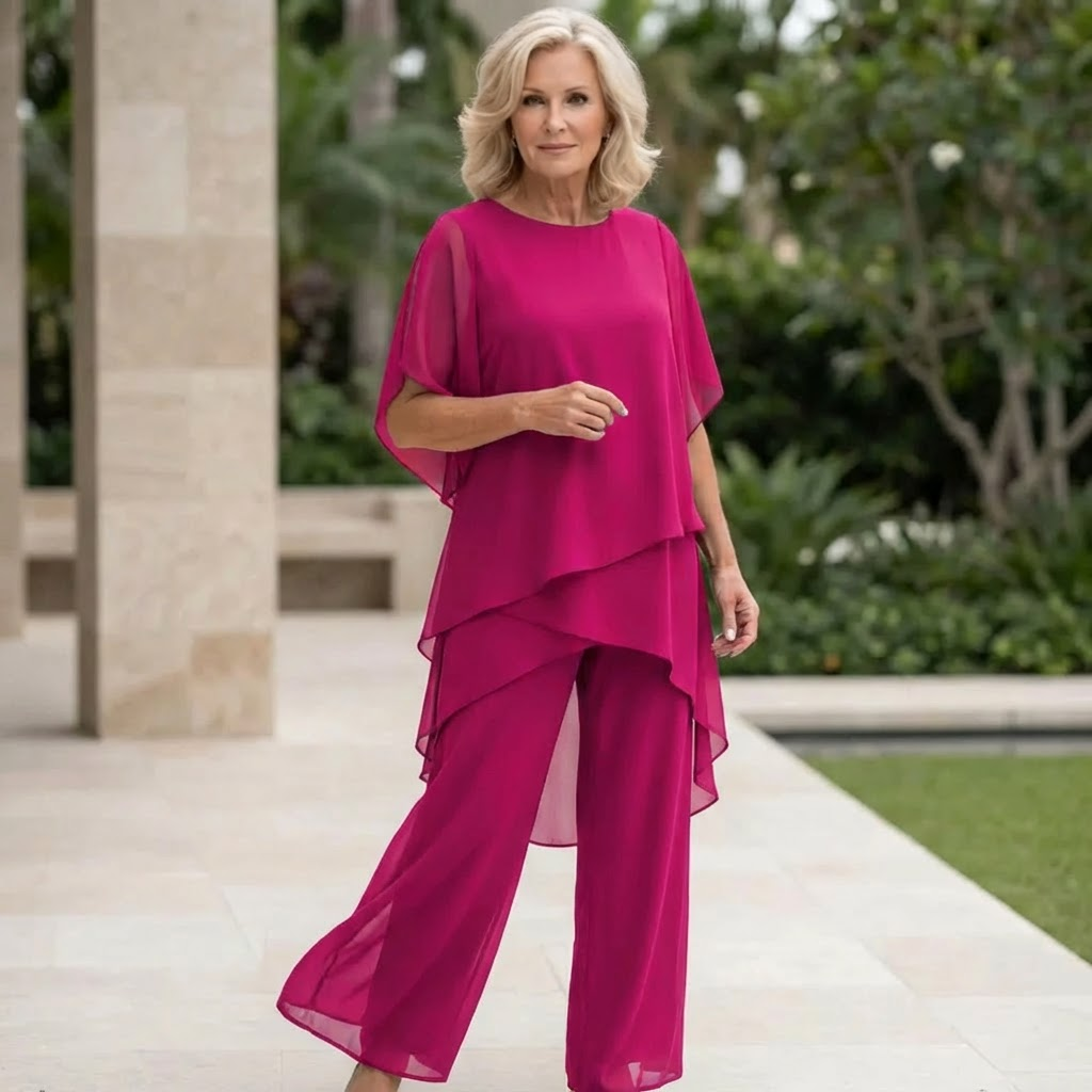 Palazzo pants set in purple