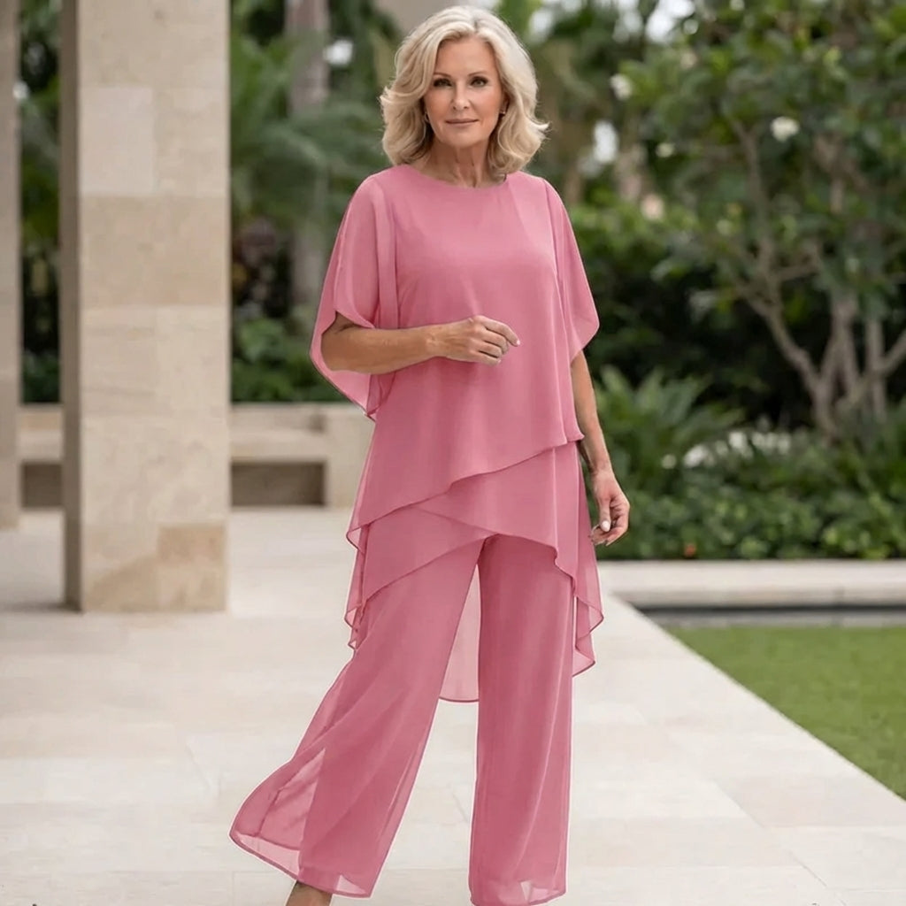 Palazzo pants set in pink