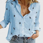 Aria Elegant Blouse Blue 2