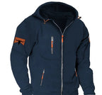 Men's zip-up hoodie dark blue