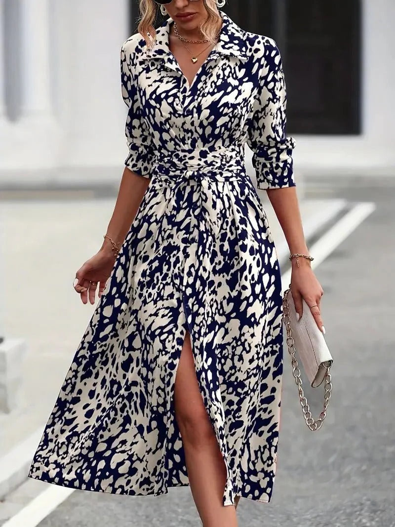 A-Line Dress - Navy Blue