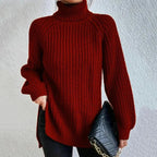 Turtleneck Sweater - Red