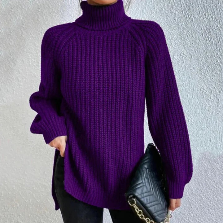 Turtleneck Sweater - Purple