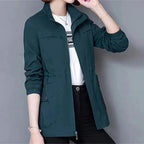 Lightweight trench coat in blue