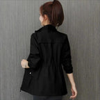 Lightweight trench coat in black