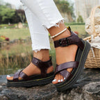 Orthopedic Sport Sandals Burgundy