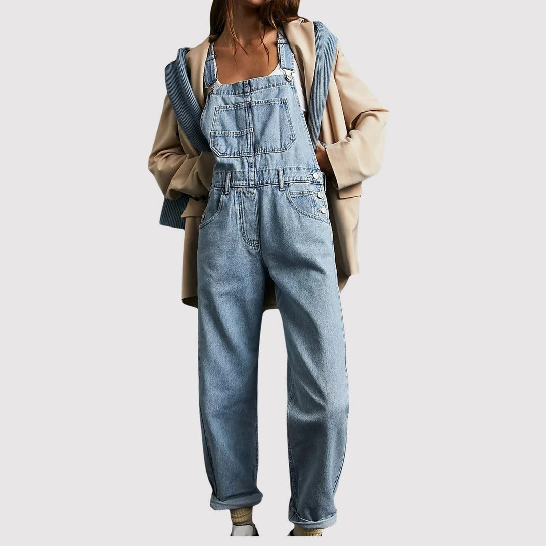 Light blue full-length dungarees