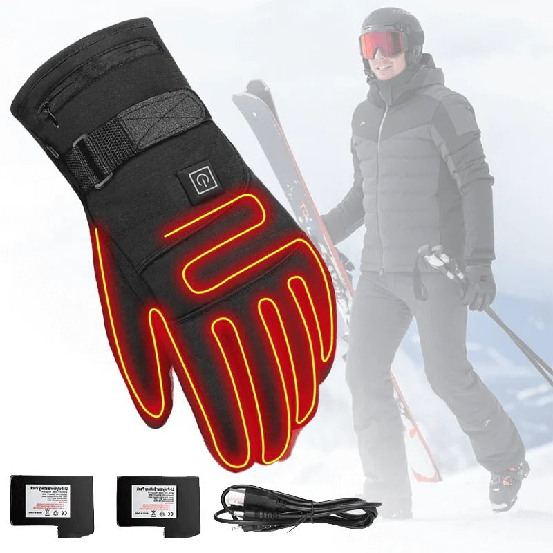 Heated gloves with adjustable temperature