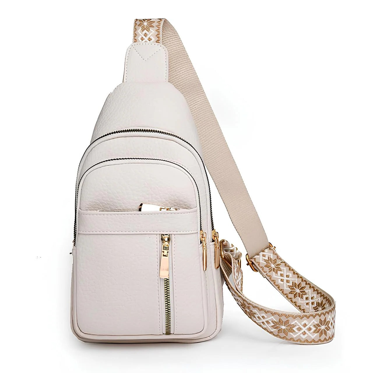 Anti-Theft Crossbody Bag White