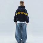 Casual Oversized Hoodie - Navy