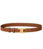 Belt with Gold Buckle - Brown