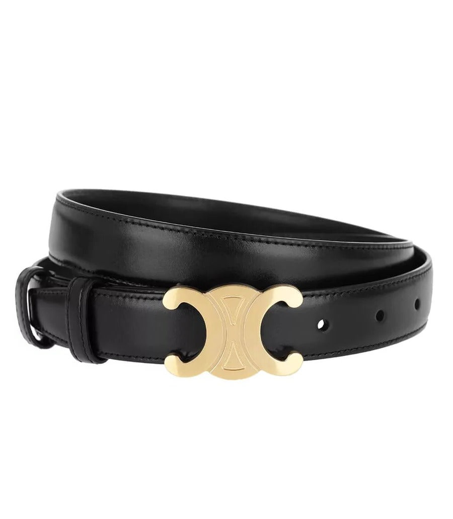 Belt with Gold Buckle lifestyle