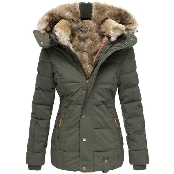 Waterproof Fleece Coat in Army green
