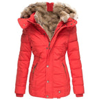 Waterproof Fleece Coat in Red