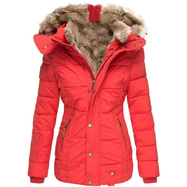 Waterproof Fleece Coat in Red
