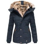 Waterproof Fleece Coat in Navy blue