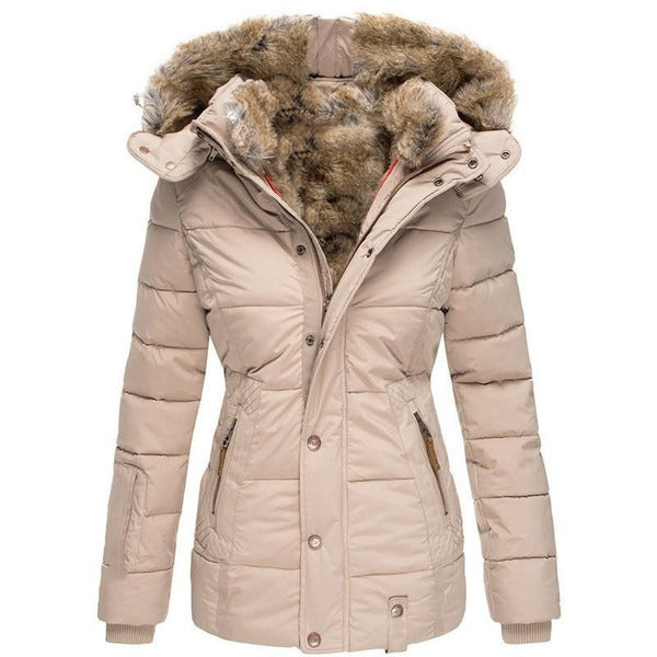 Waterproof Fleece Coat in Beige