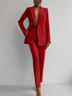 Vivienne Elegant Women Suit Red