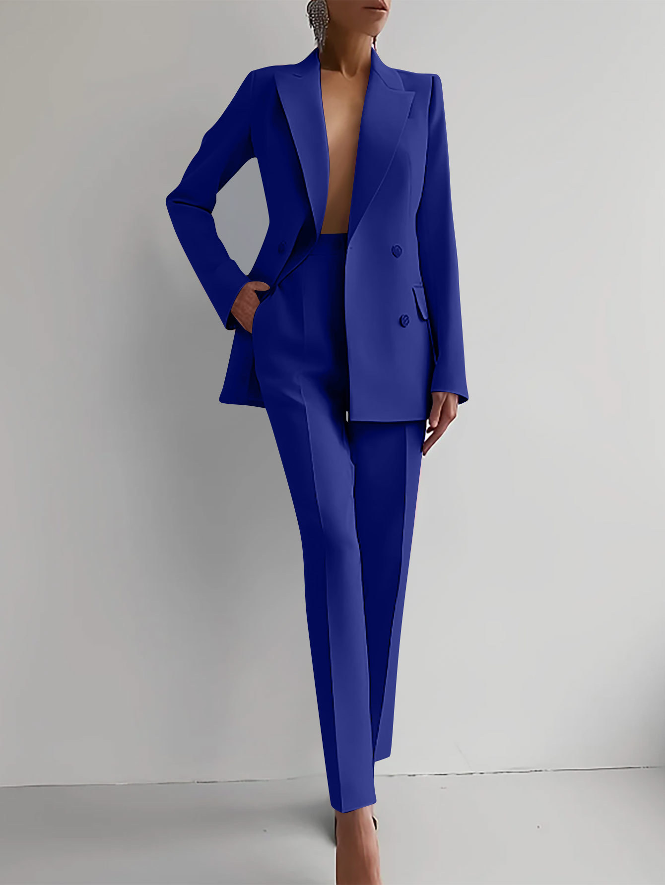 Vivienne Elegant Women Suit Blue