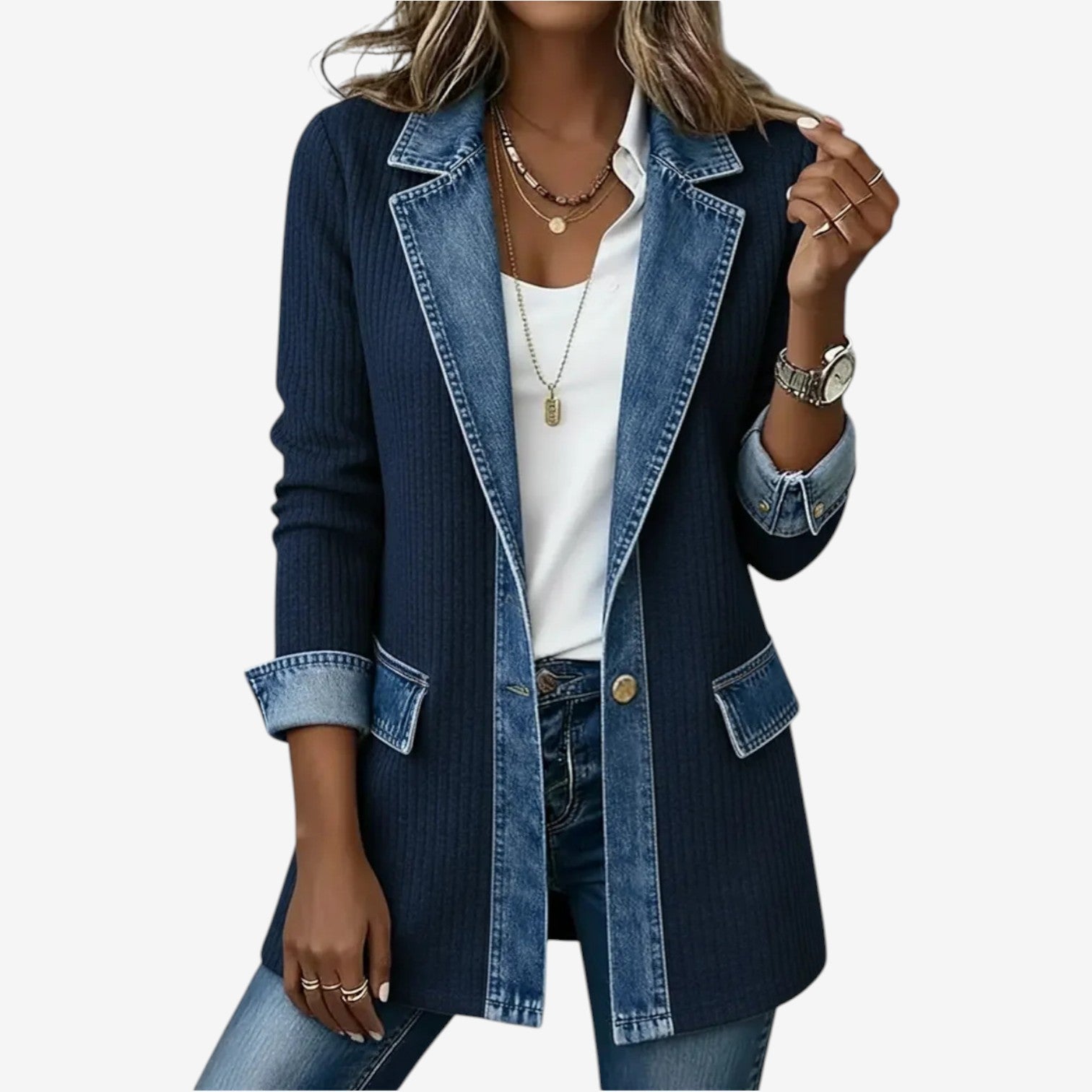 Jacket in navy blue