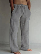 Men's linen trousers dark grey