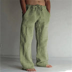 Men's linen trousers green