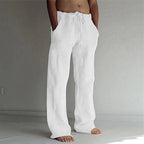 Men's linen trousers white
