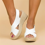 Women's Orthopedic Espadrilles Wedge Sandals With Cross Straps