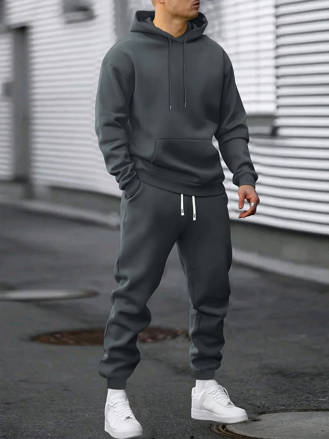 Hoodie and Jogger Set Dark Gray
