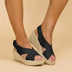 Women's Orthopedic Espadrilles Wedge Sandals With Cross Straps