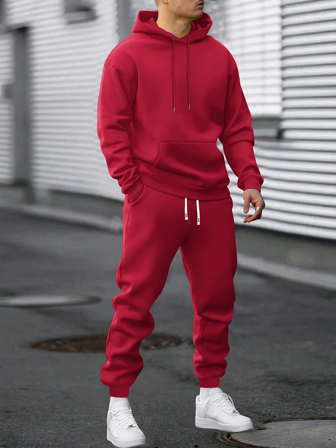 Hoodie and Jogger Set Red