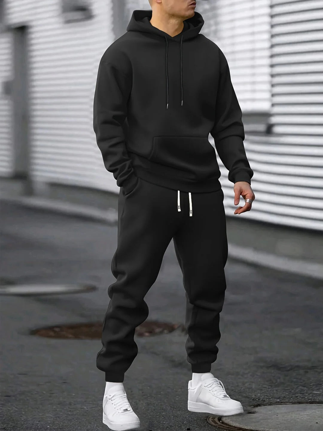 Hoodie and Jogger Set Black