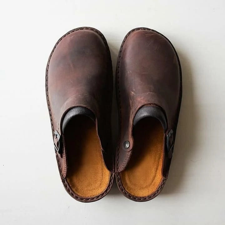 Men's Mules Dark Brown